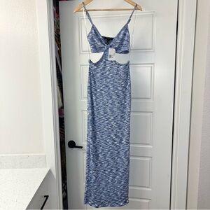 Forever 21 Blue and White Knit Top